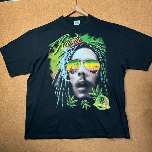 Bob Marley Tshirt Size 3XL High‎ Times Magazine Double Sided Big Head Raggae - Picture 2 of 8